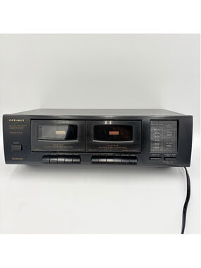 Optimus SCT-53 Dual Cassette Deck High Speed Dubbing Dolby B Powers On Untested